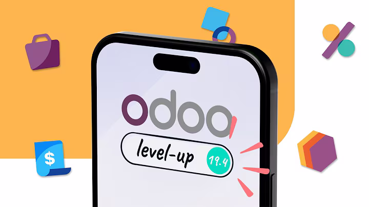 Visuel officiel Odoo « level-up 19.4 » annonçant la sortie de la version 19.4