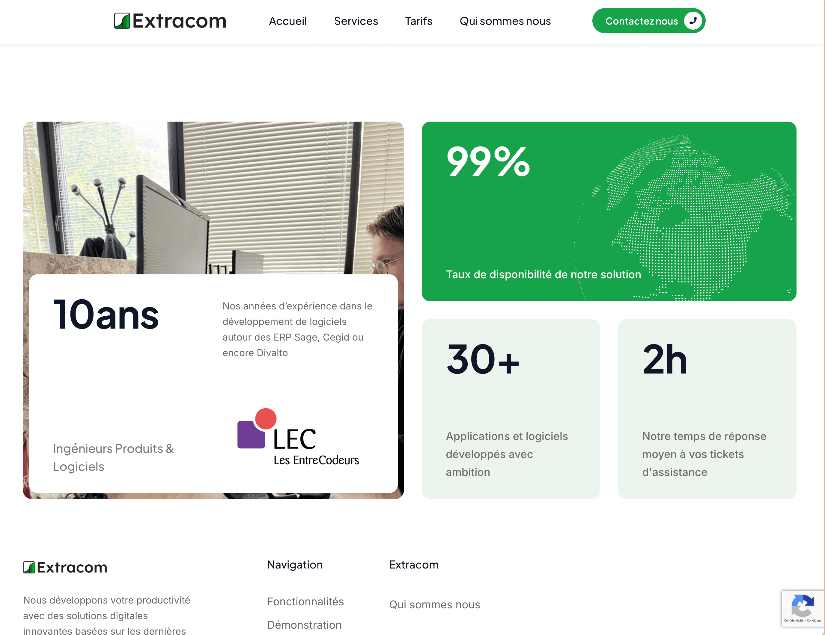 Extracom — Plateforme SaaS de vente B2B — capture 2