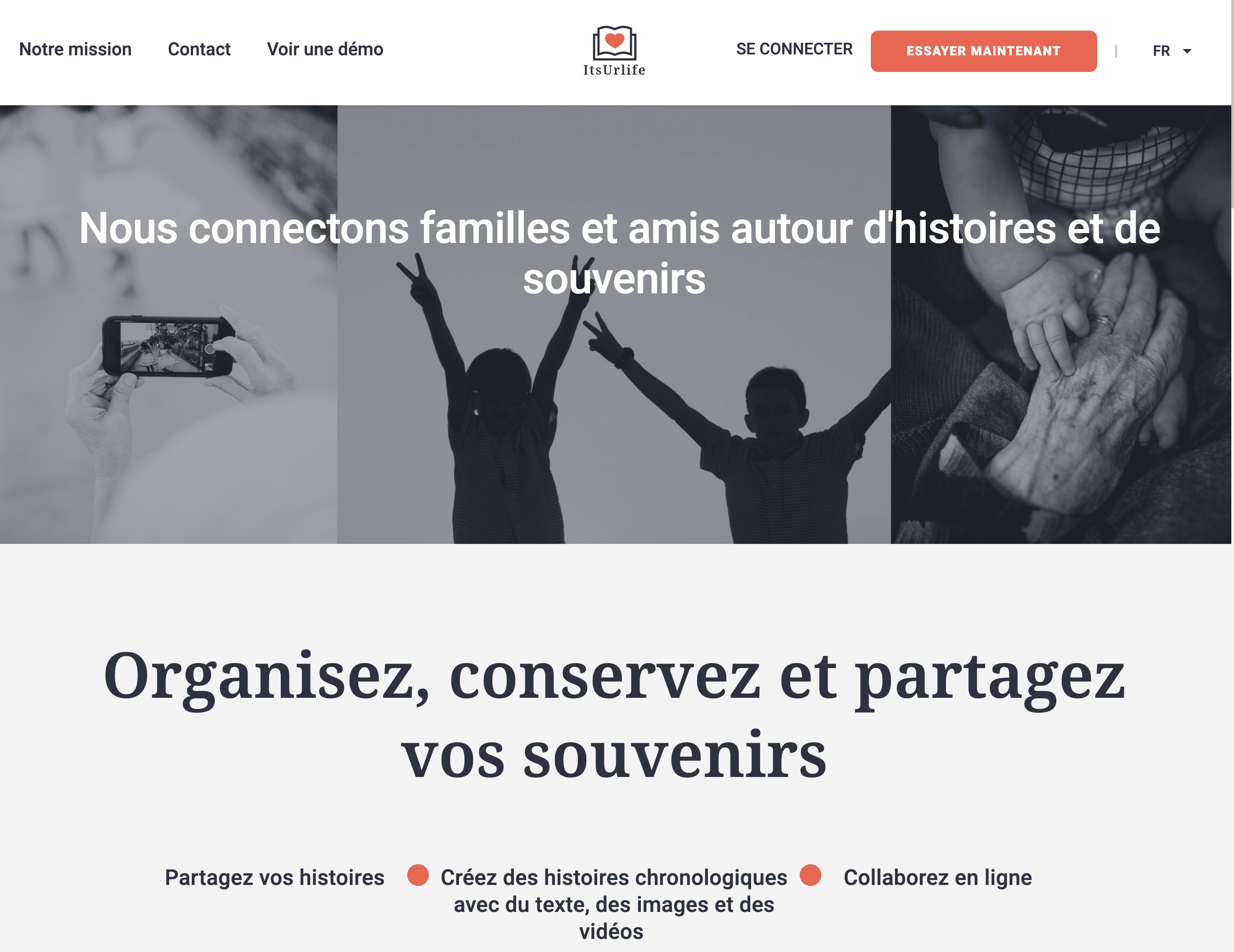 ItsUrLife — Préservation de souvenirs de vie — capture 1