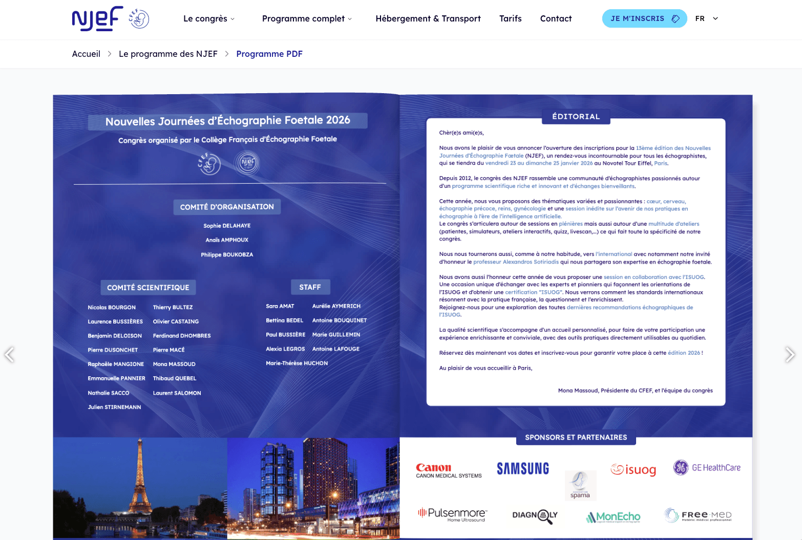 NJEF — Nouvelles Journées d'Échographie Fœtale — capture 3