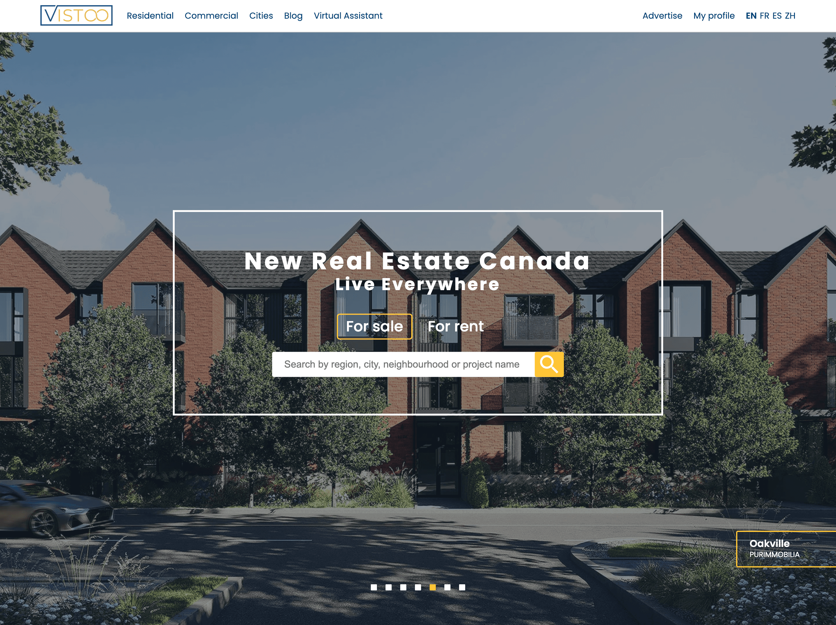 Vistoo — Plateforme immobilière canadienne — capture 1