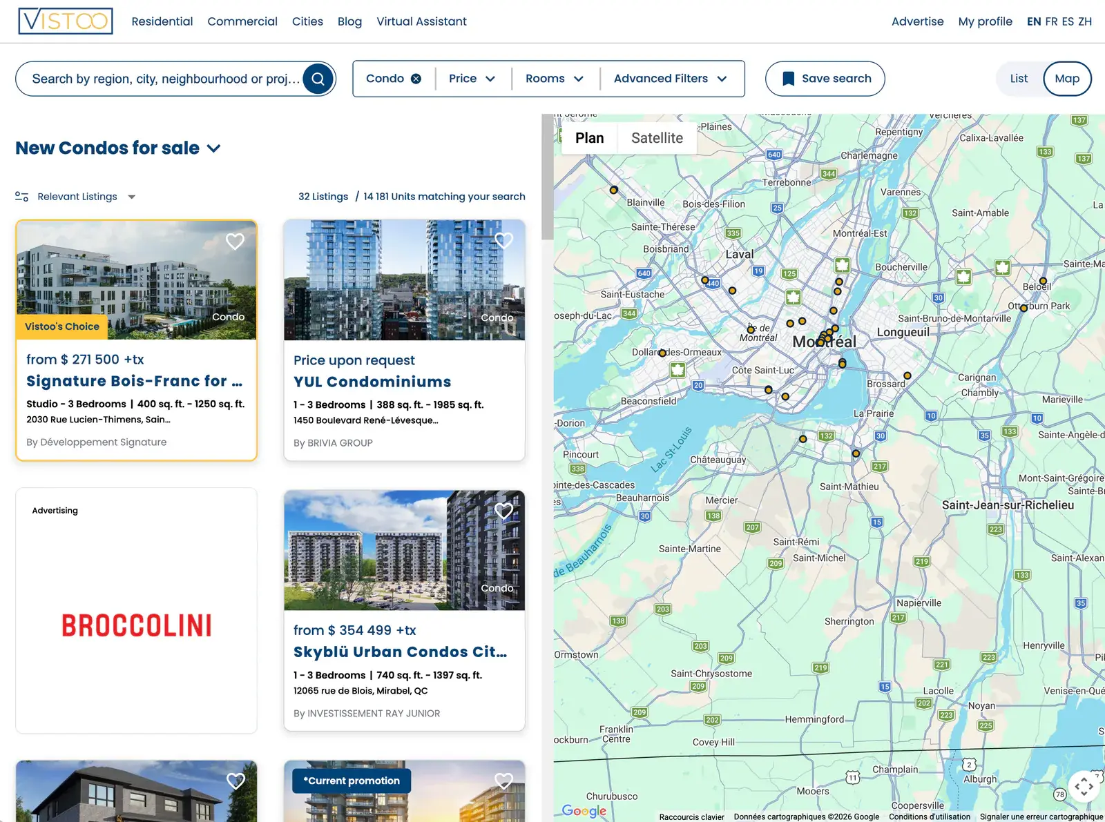 Vistoo — Plateforme immobilière canadienne — capture 2