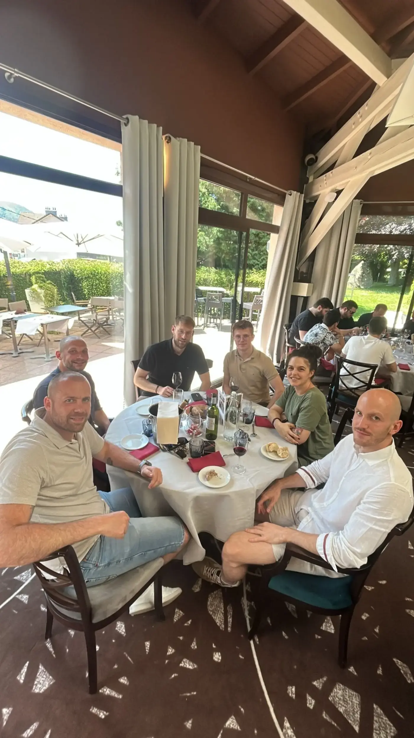 L'équipe Les Entrecodeurs au restaurant