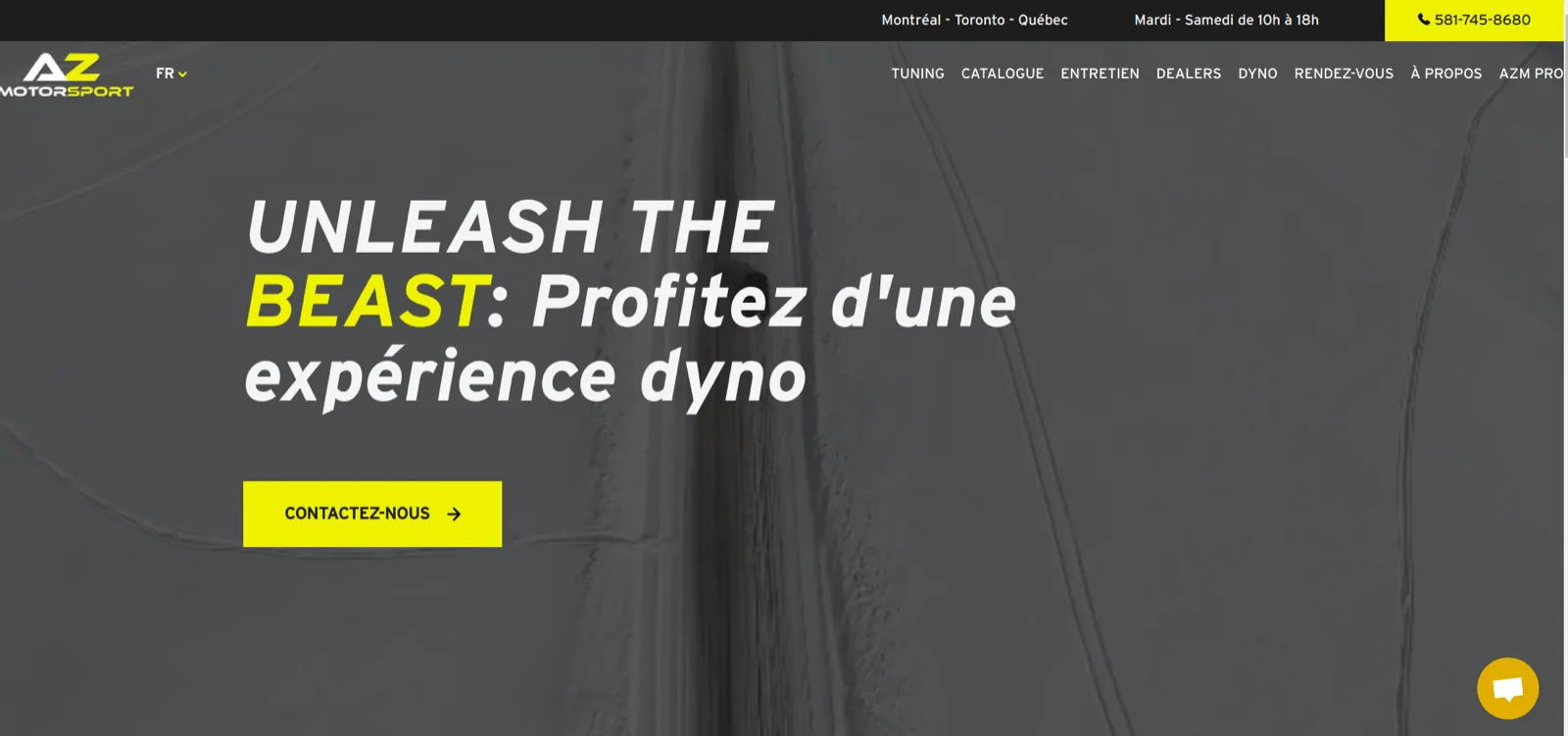 AZ Motorsport — Site e-commerce et plateforme pro de reprogrammation — capture 1