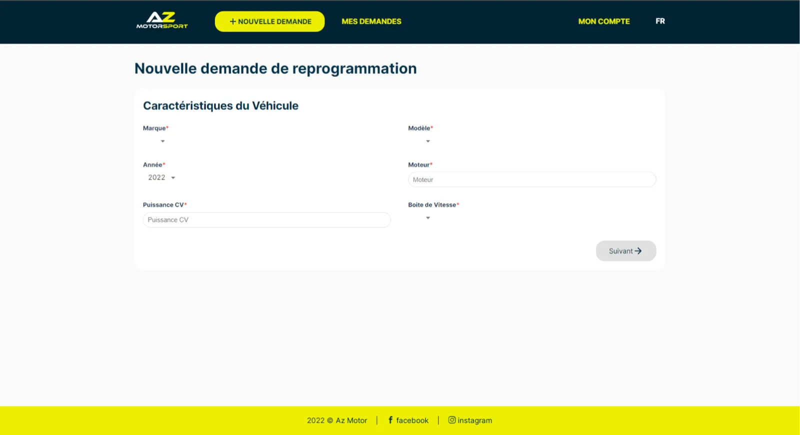AZ Motorsport — Site e-commerce et plateforme pro de reprogrammation — capture 6