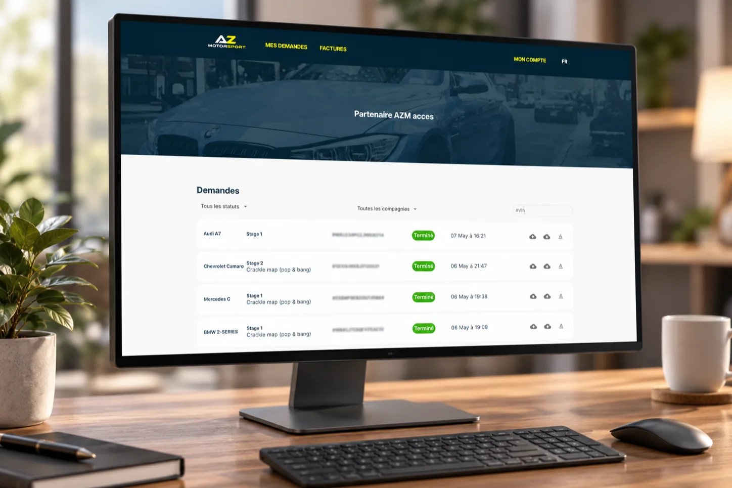 Projet AZ Motorsport — Site e-commerce et plateforme pro de reprogrammation