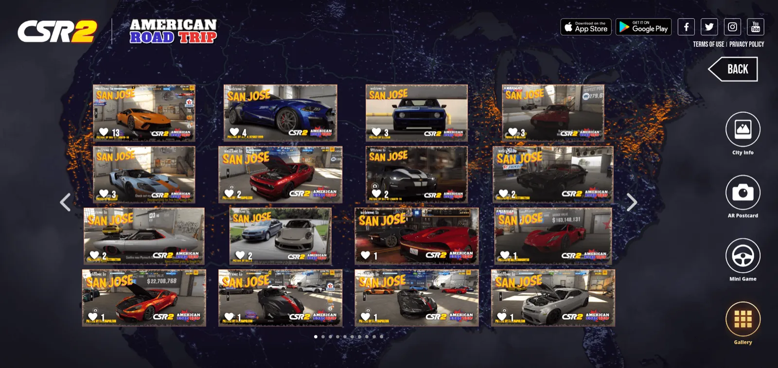 CSR2 American Road Trip — Site de campagne pour Zynga — capture 4