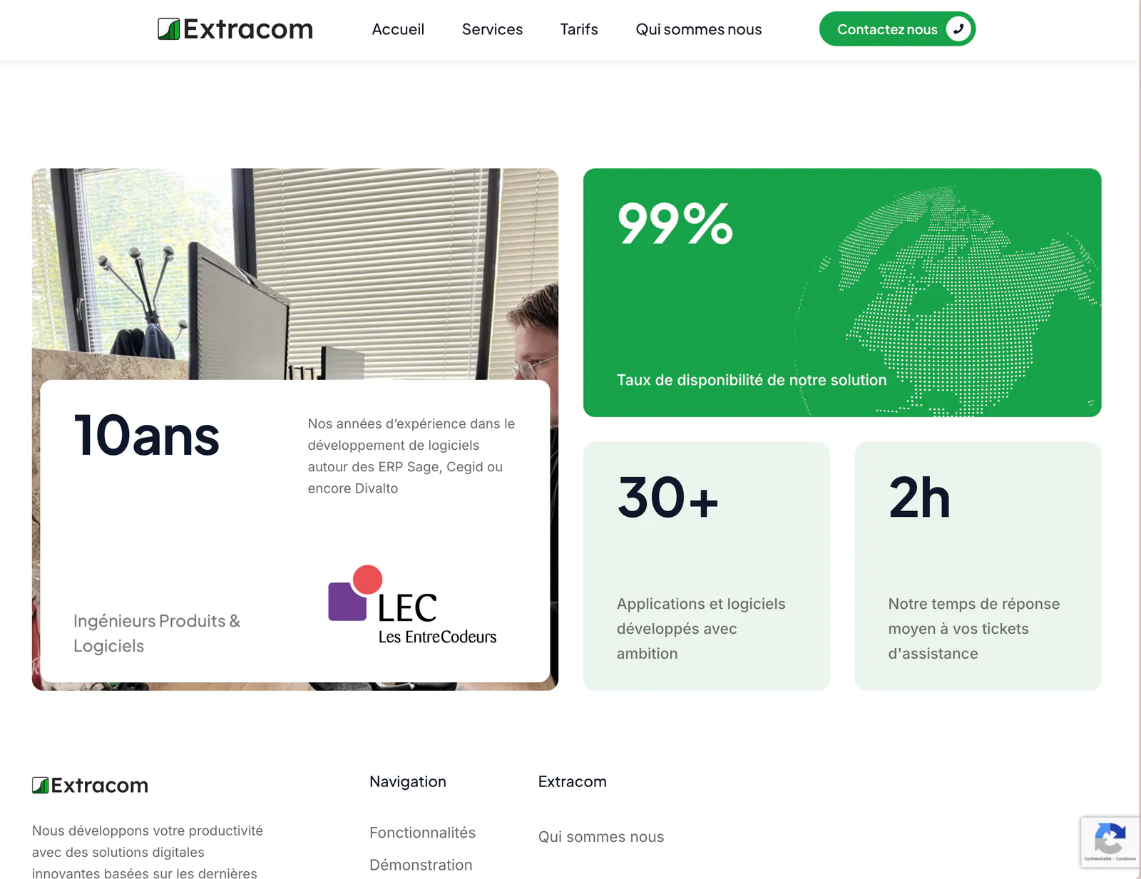 Extracom — Plateforme SaaS de vente B2B — capture 2