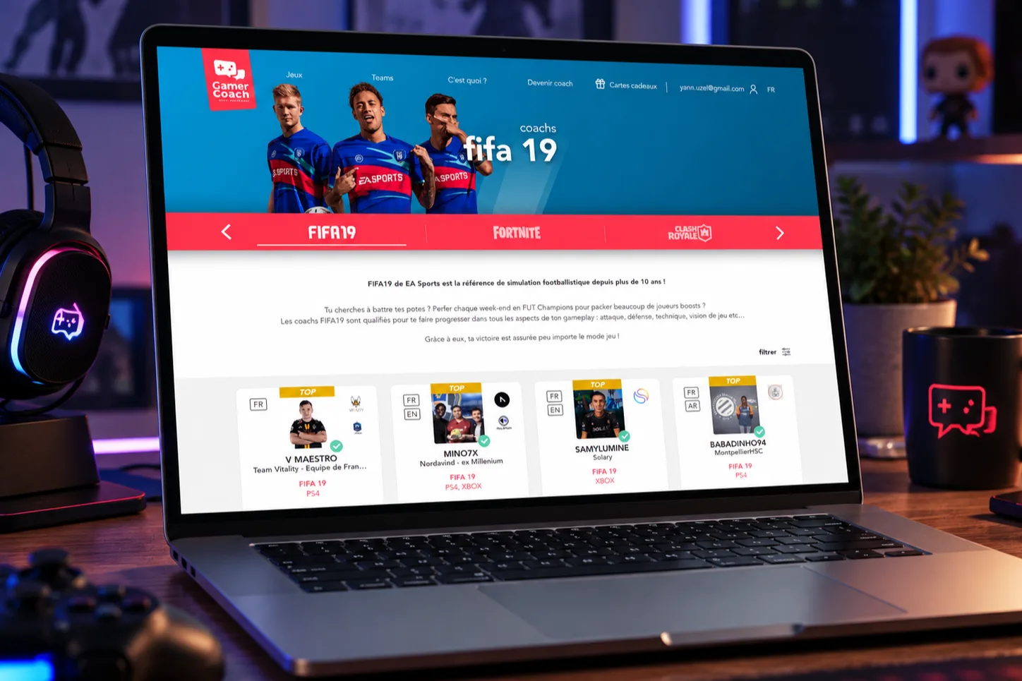 Projet GamerCoach — Plateforme de coaching jeux vidéo