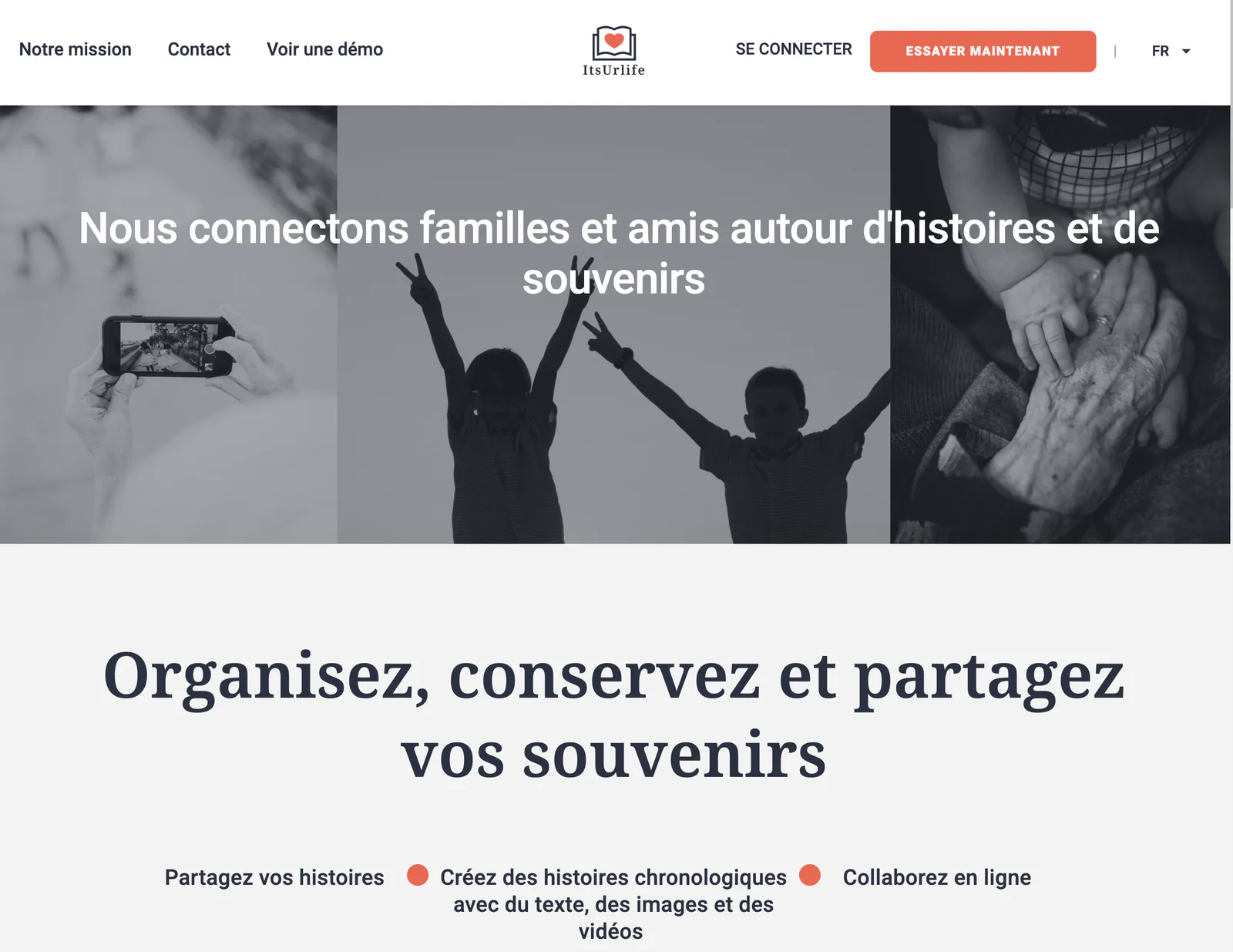 ItsUrLife — Préservation de souvenirs de vie — capture 1