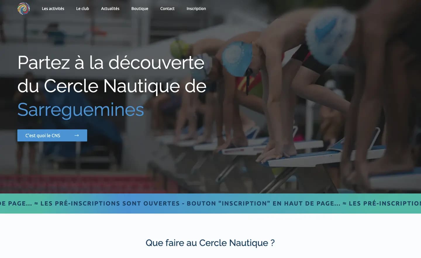 Structure de haut niveau en Natation Sportive et en Eau Libre à Sarreguemines