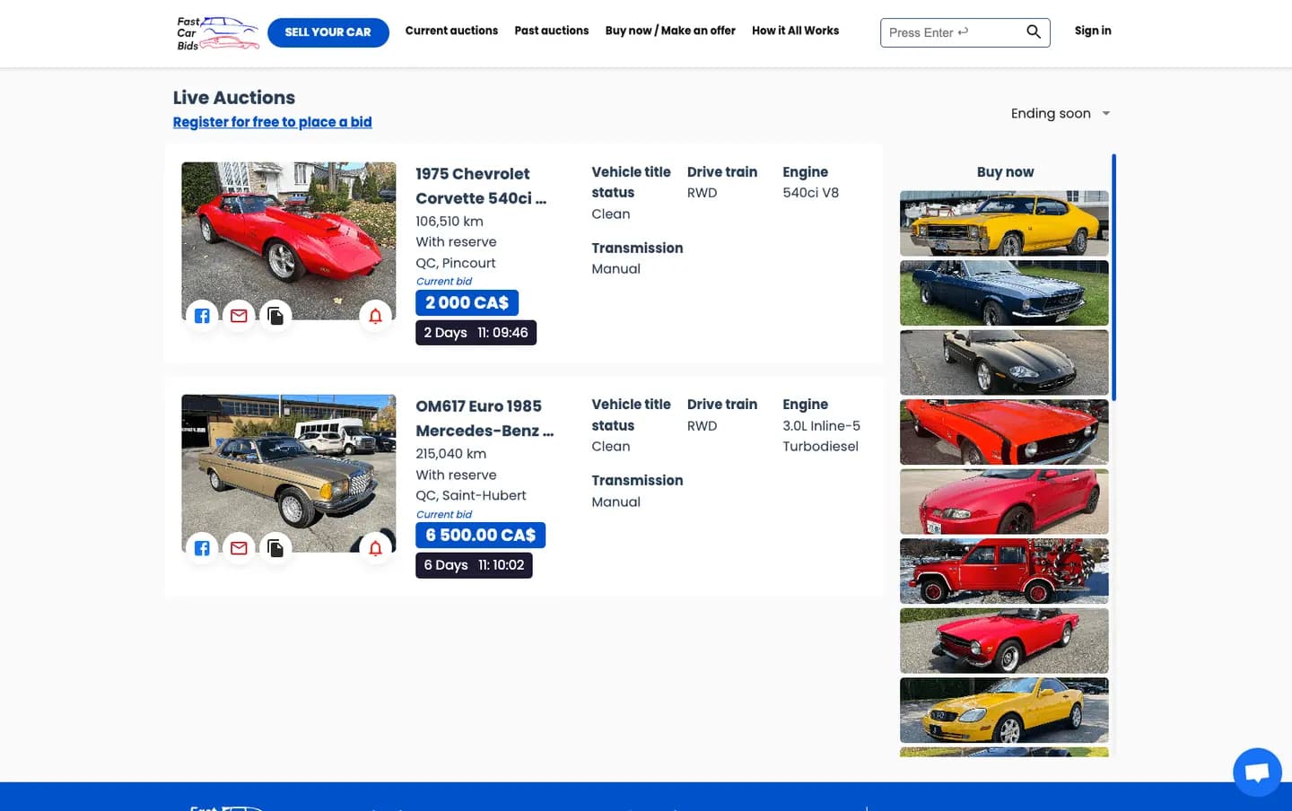 FastCarBids